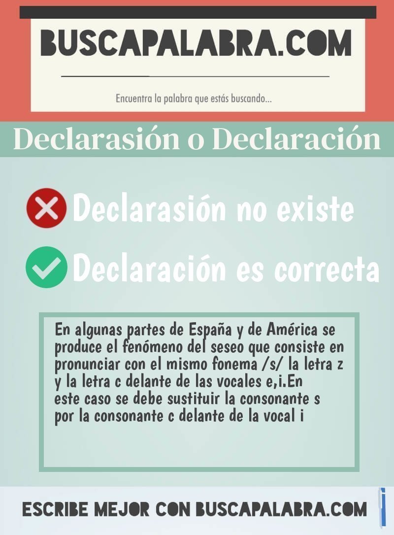 Declarasión o Declaración