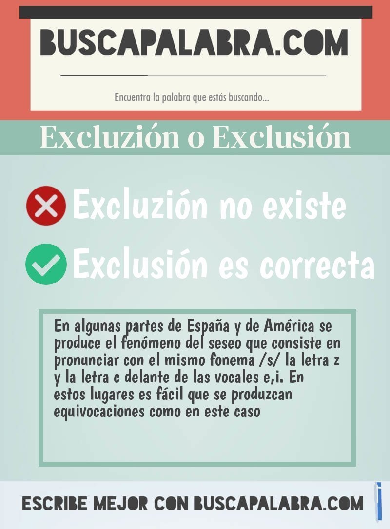 Excluzión o Exclusión