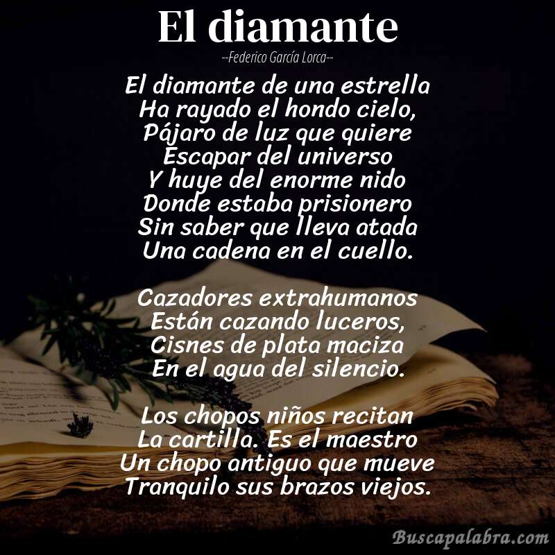 Poema El diamante de Federico García Lorca Análisis del poema