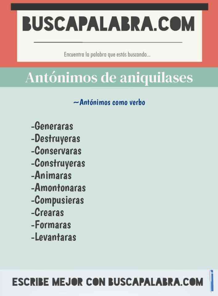 Antónimos de aniquilases