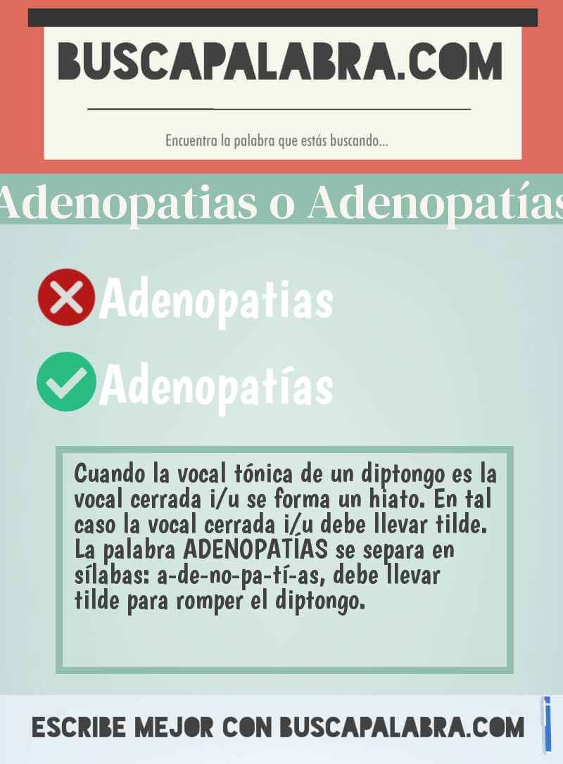 Adenopatias o Adenopatías