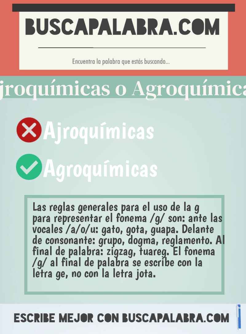 Ajroquímicas o Agroquímicas