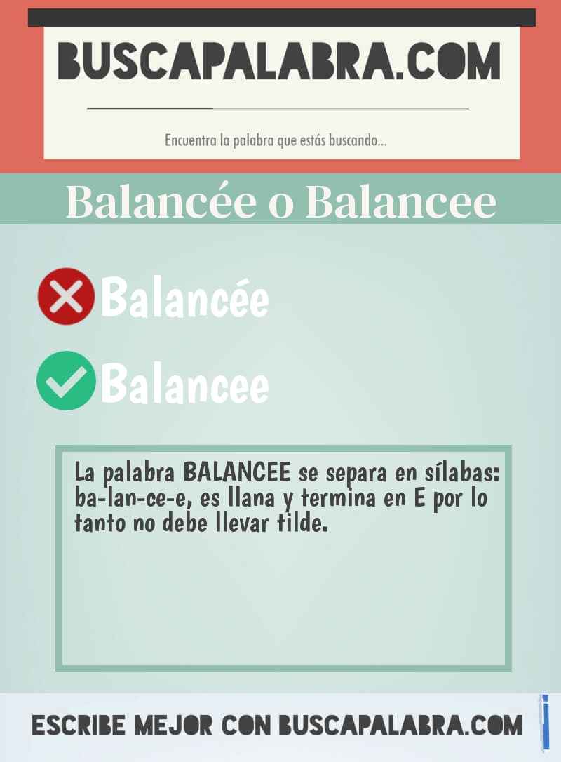 Balancée o Balancee