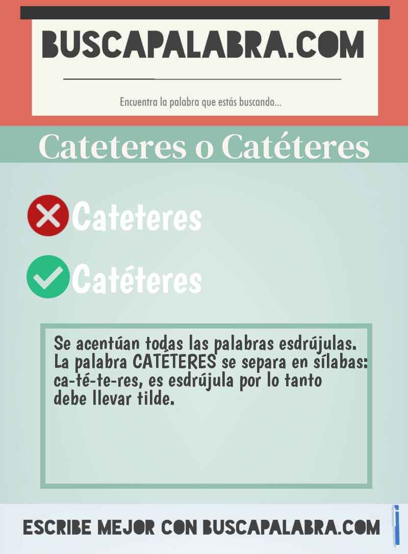 Cateteres o Catéteres