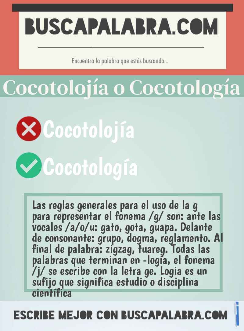 Cocotolojía o Cocotología