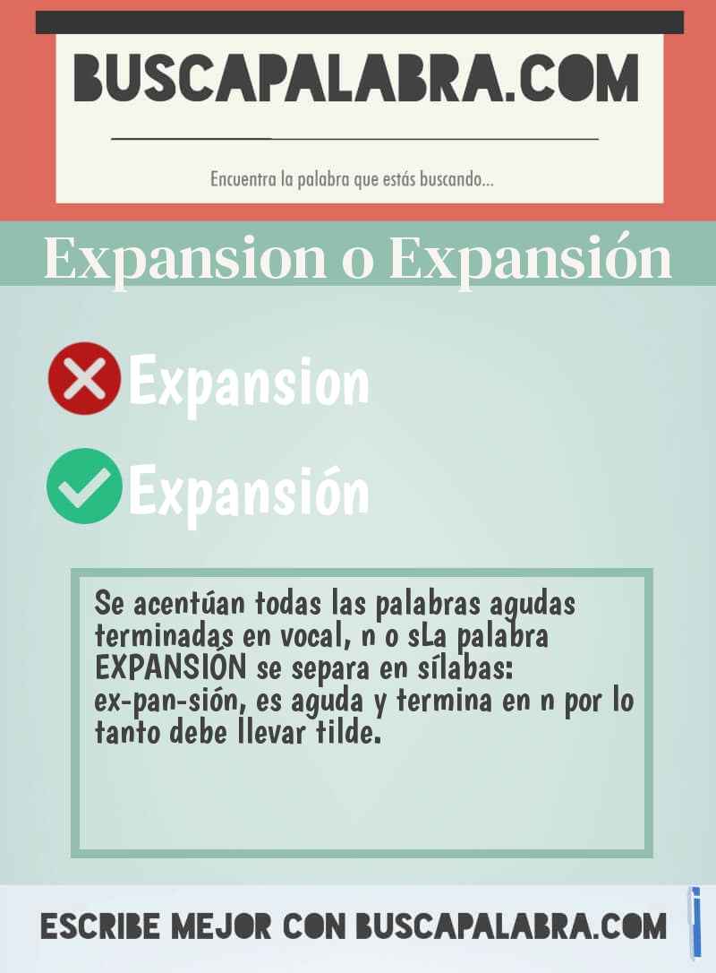 Expansion o Expansión