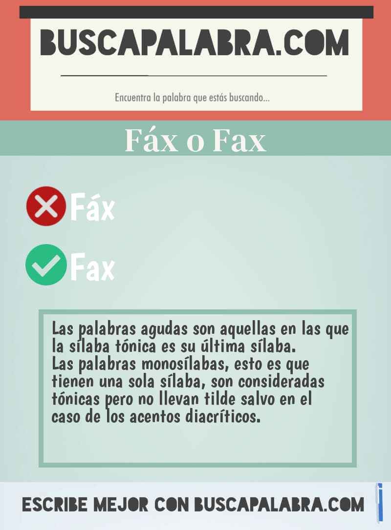 Fáx o Fax
