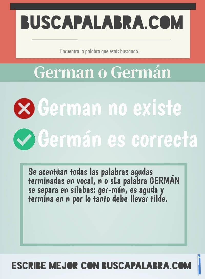 German o Germán