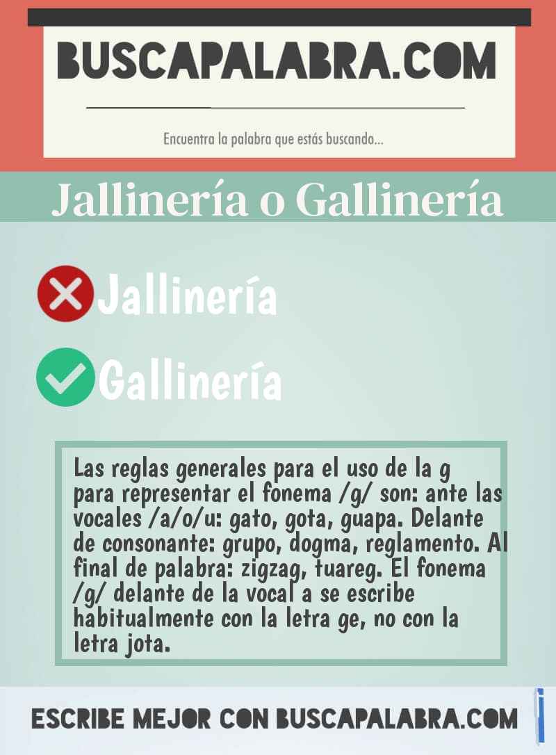Jallinería o Gallinería