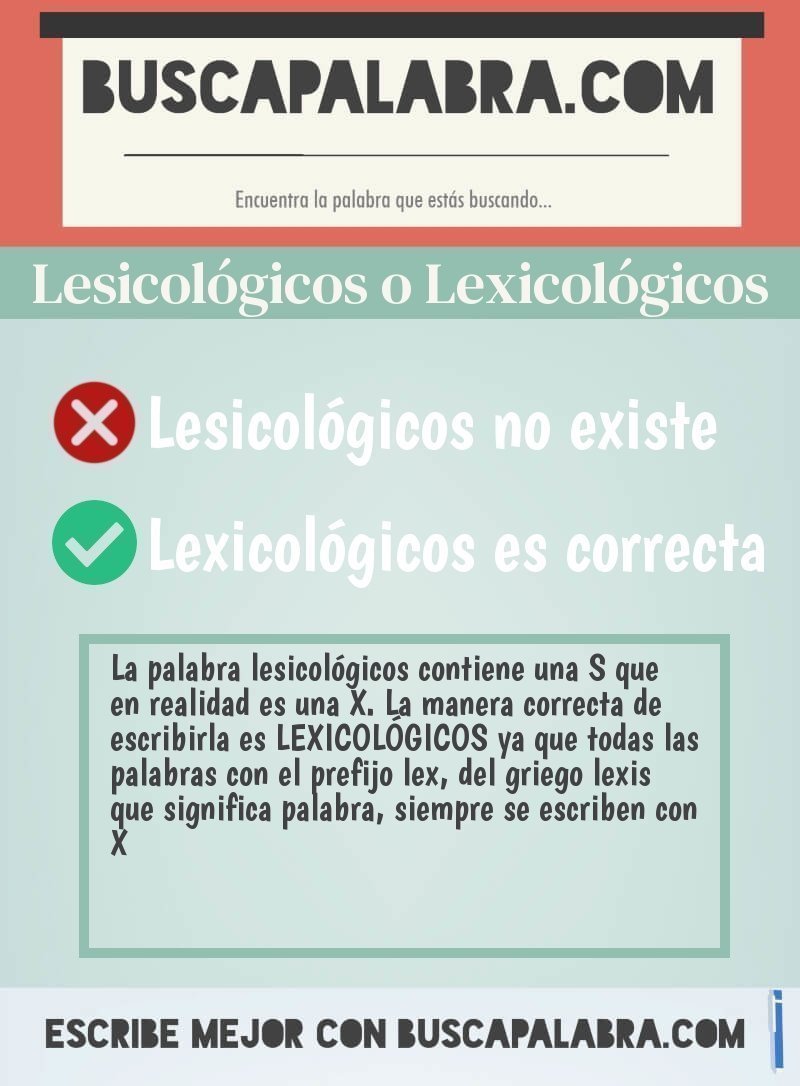 Lesicológicos o Lexicológicos