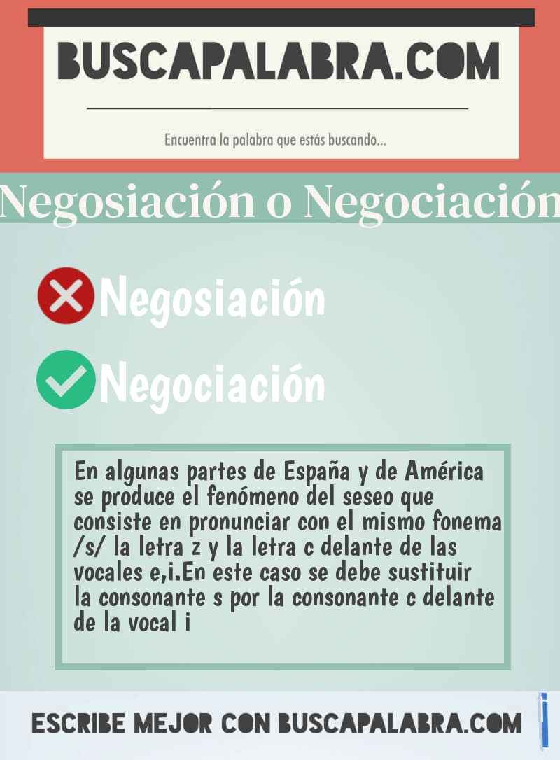 Negosiación o Negociación
