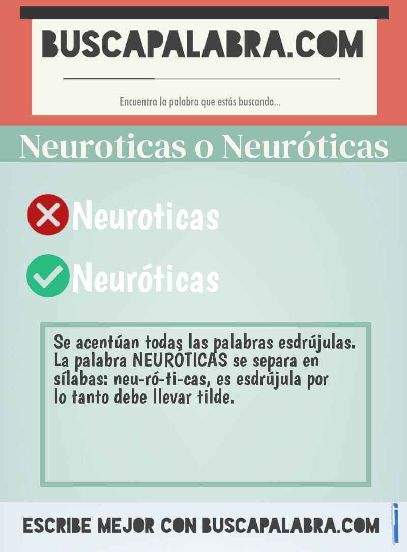 Neuroticas o Neuróticas