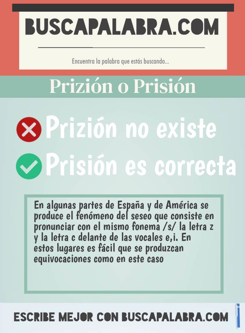 Prizión o Prisión