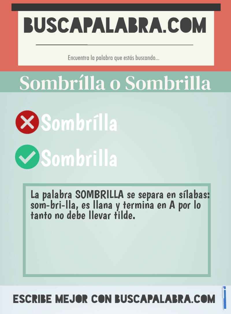 Sombrílla o Sombrilla