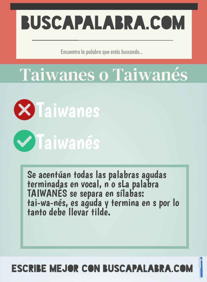Taiwanes o Taiwanés