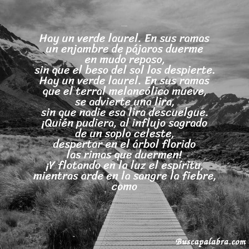 Poema Rima VI (Rubén Darío) de Rubén Darío con fondo de paisaje
