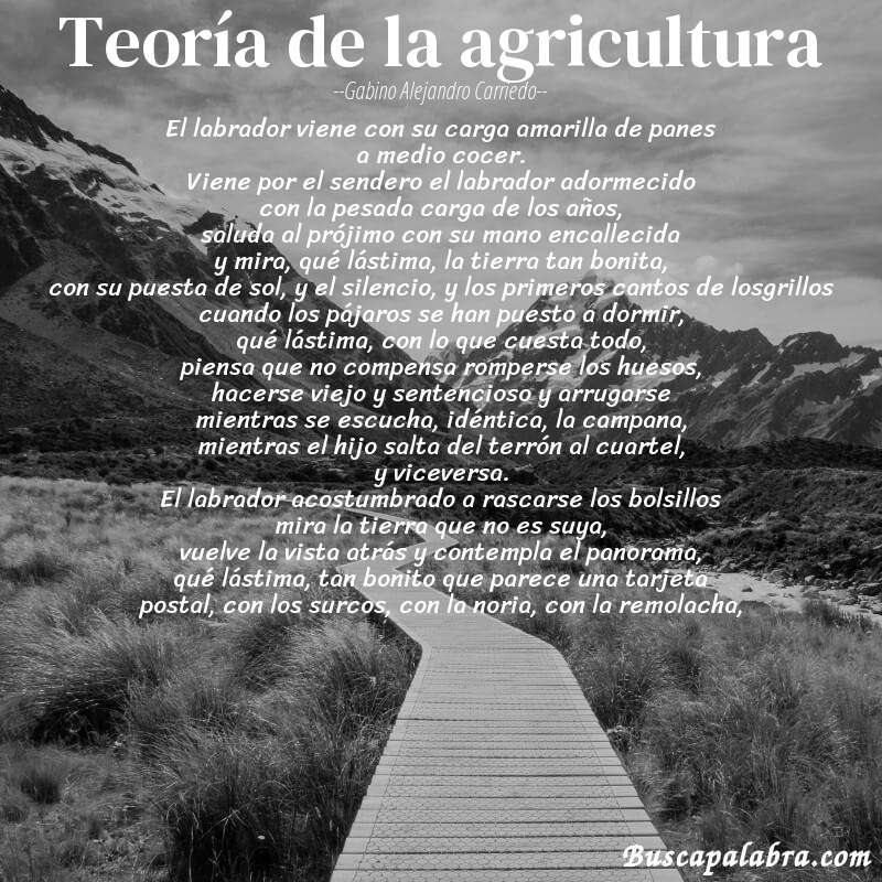 Poema Teor A De La Agricultura De Gabino Alejandro Carriedo An Lisis Del Poema
