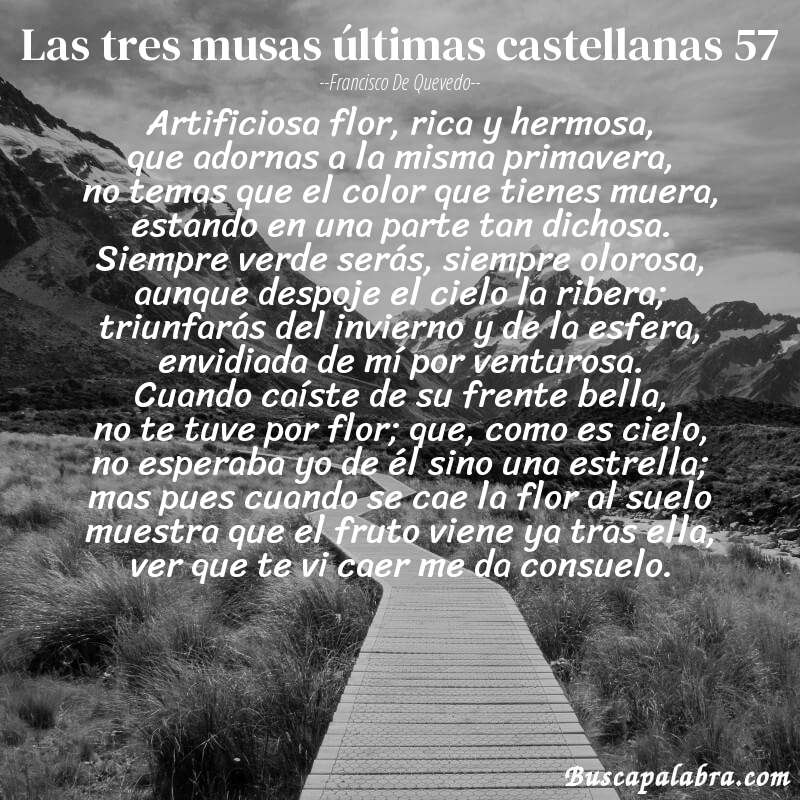 Poema las tres musas últimas castellanas 57 de Francisco de Quevedo con fondo de paisaje