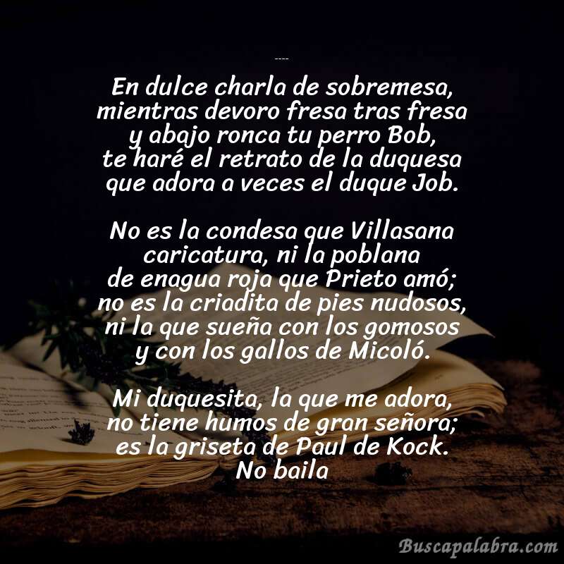 Poema La duquesa job de Manuel Gutiérrez Nájera con fondo de libro