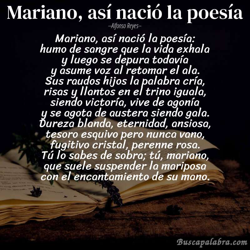 Poema mariano, así nació la poesía de Alfonso Reyes con fondo de libro