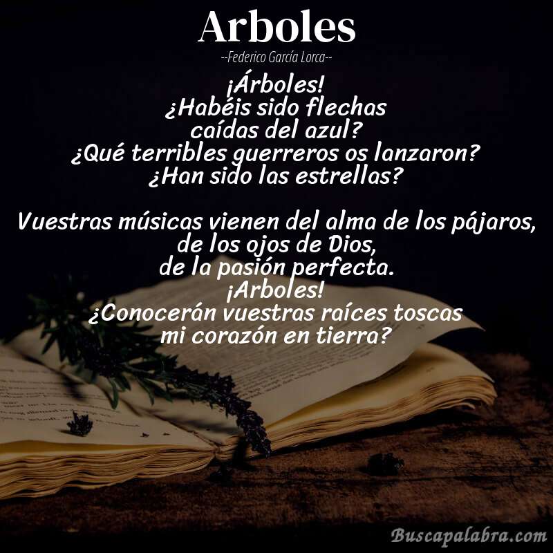 Poema Arboles de Federico García Lorca - Análisis del poema