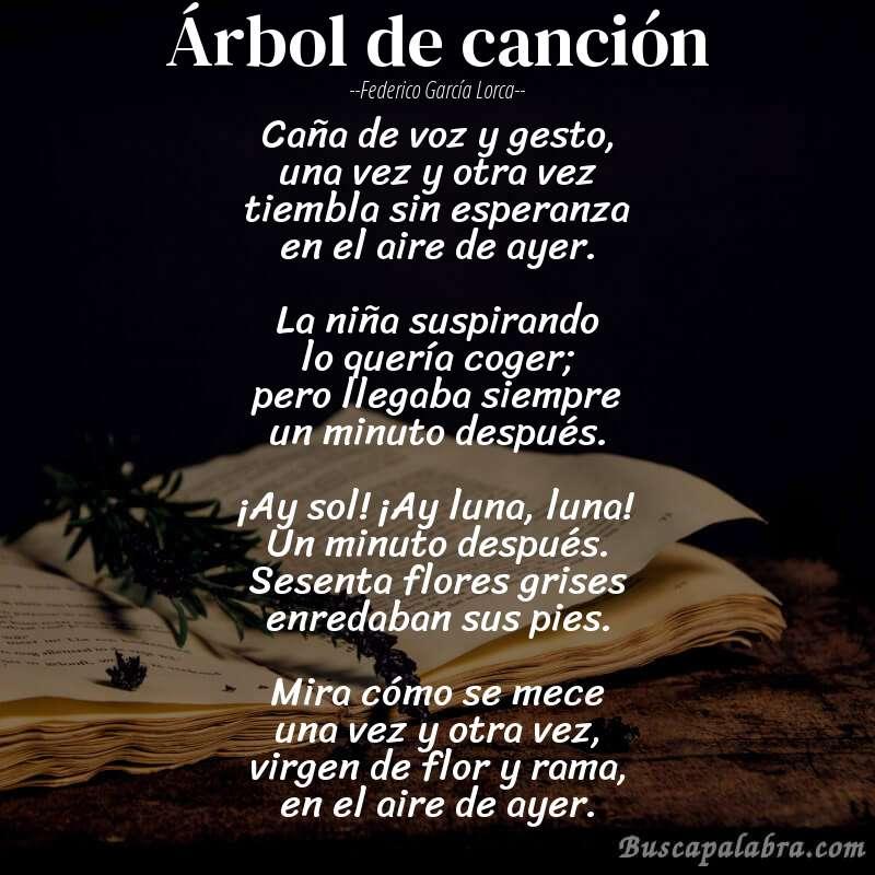Poema Árbol de canción de Federico García Lorca - Análisis del poema