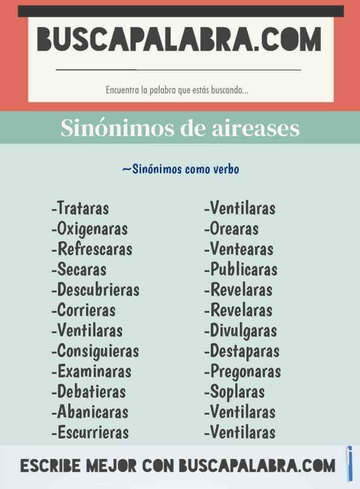 Sinónimo de aireases