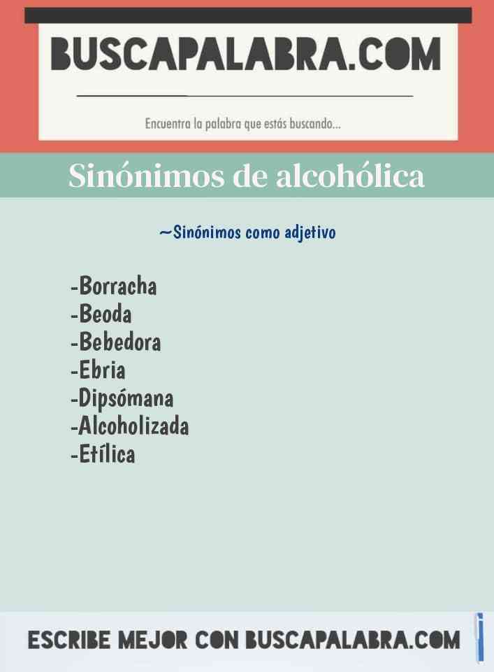 Sinónimo de alcohólica