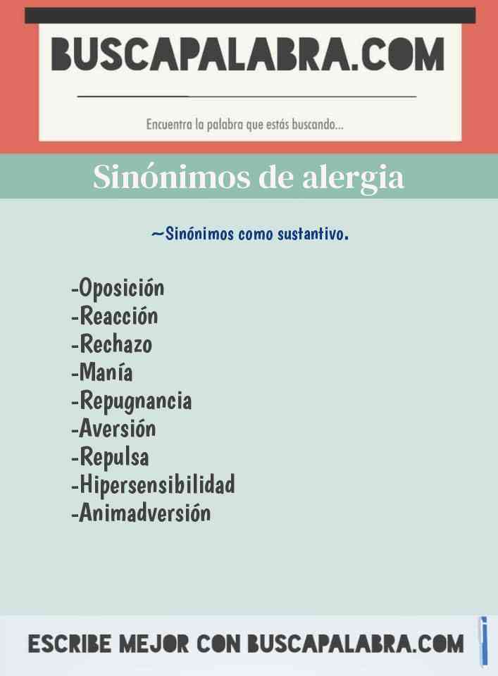 Sinónimo de alergia