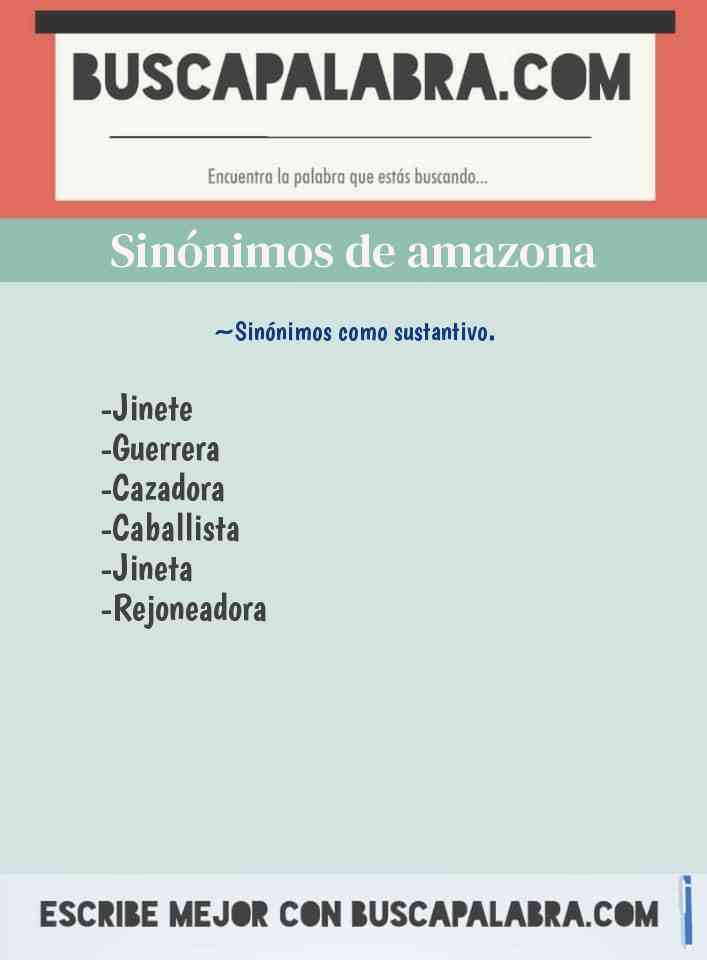 Sinónimo de amazona
