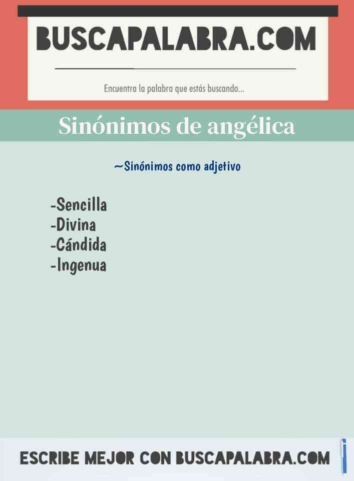 Sinónimo de angélica