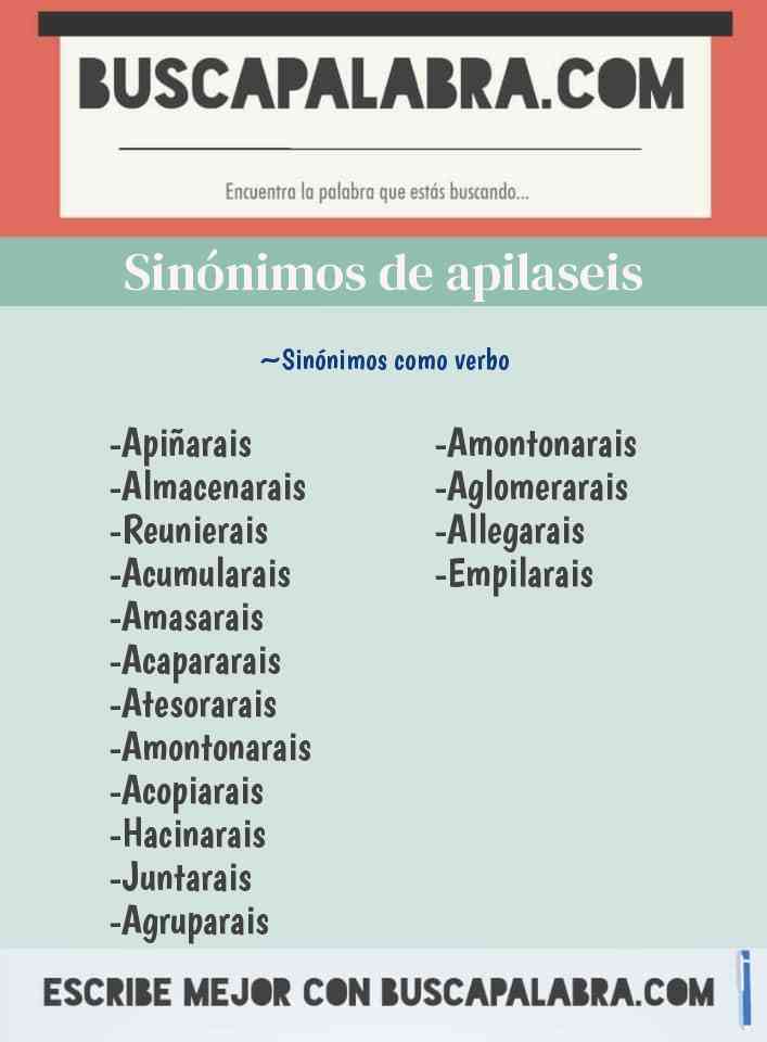 Sinónimo de apilaseis