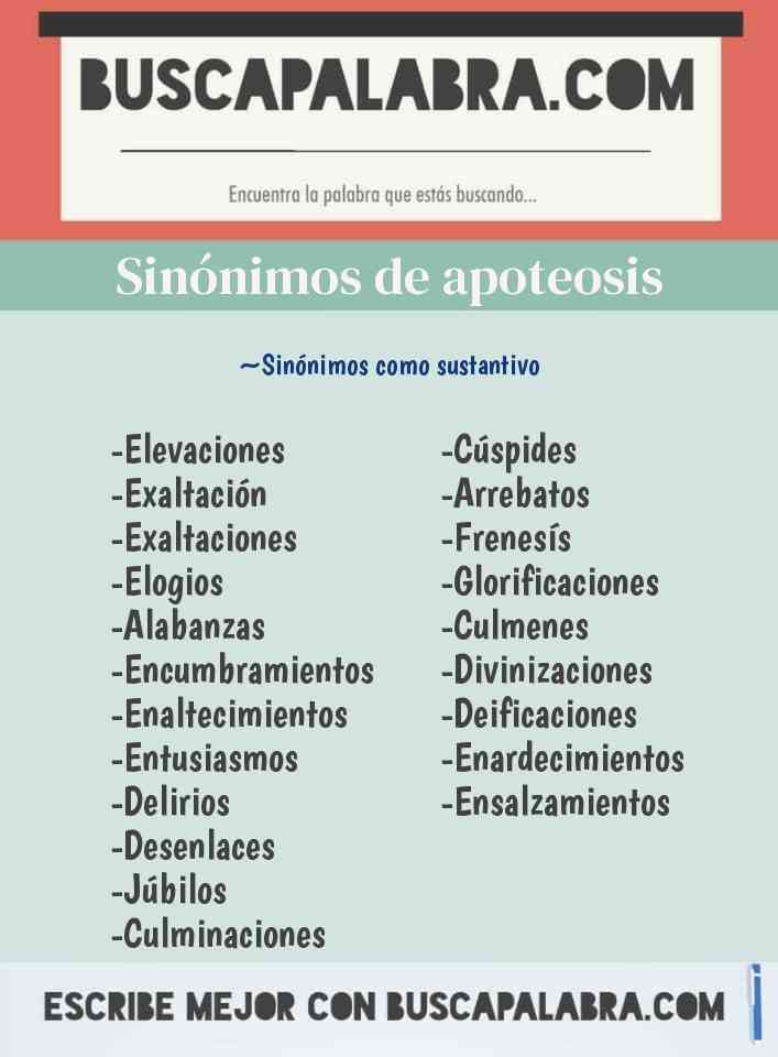 Sinónimo de apoteosis