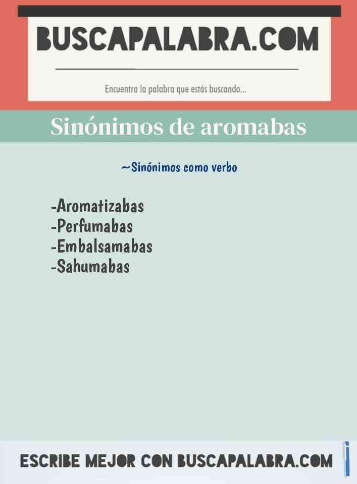 Sinónimo de aromabas