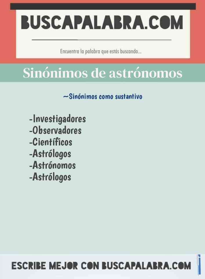 Sinónimo de astrónomos