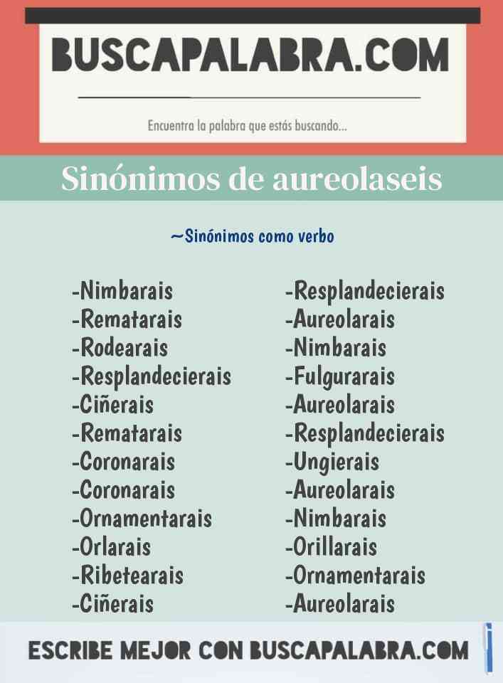 Sinónimo de aureolaseis