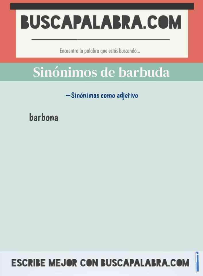 Sinónimo de barbuda