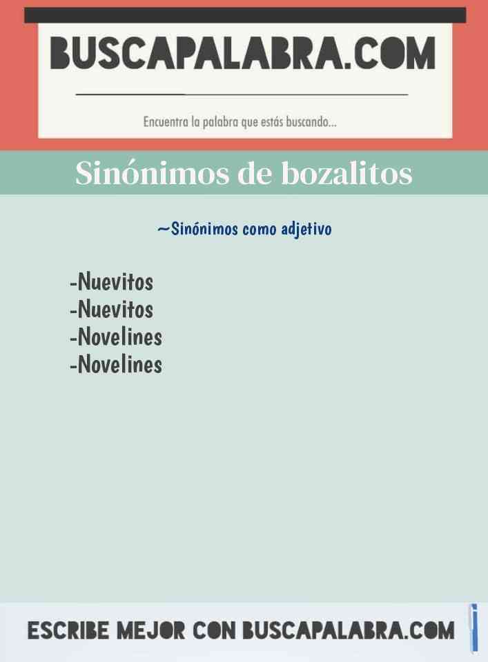 Sinónimo de bozalitos