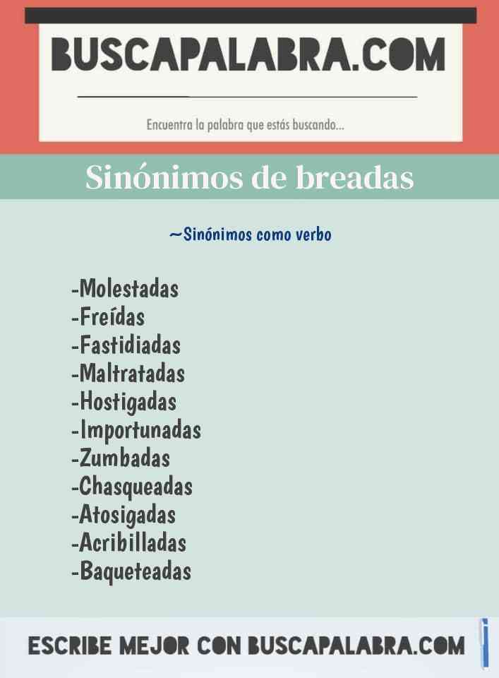 Sinónimo de breadas