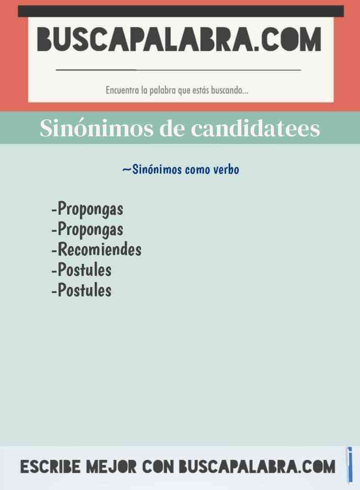 Sinónimo de candidatees