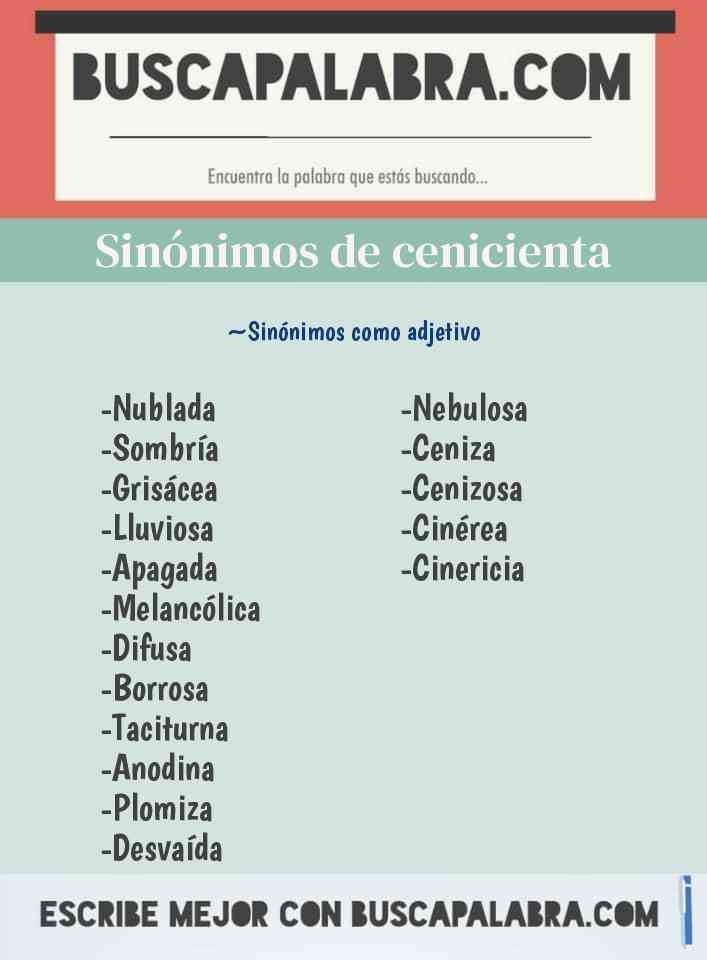 Sinónimos y Antónimos de Cenicienta - 17 Sinónimos y Antónimos para  Cenicienta