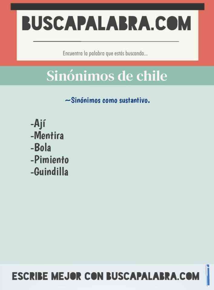 Sinónimo de chile
