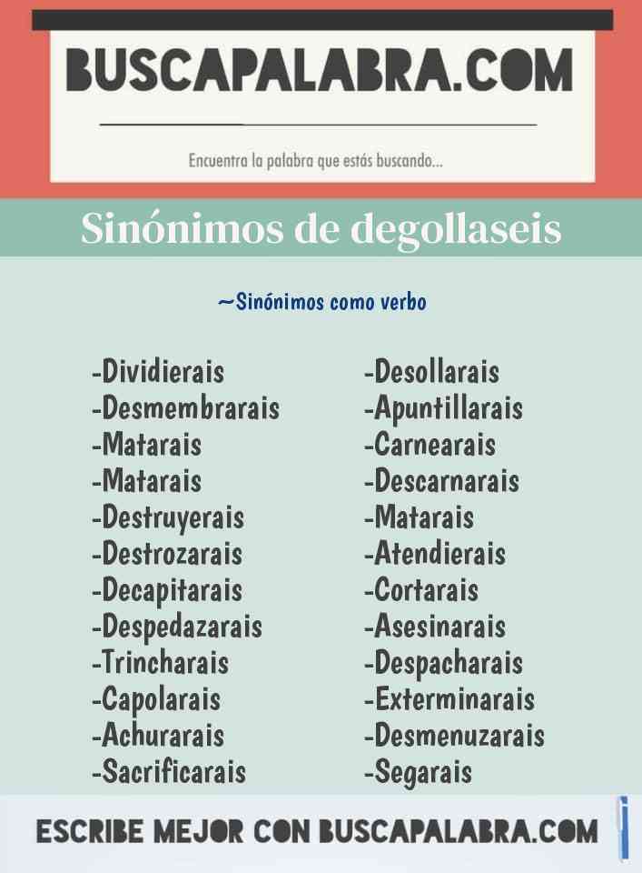 Sinónimo de degollaseis