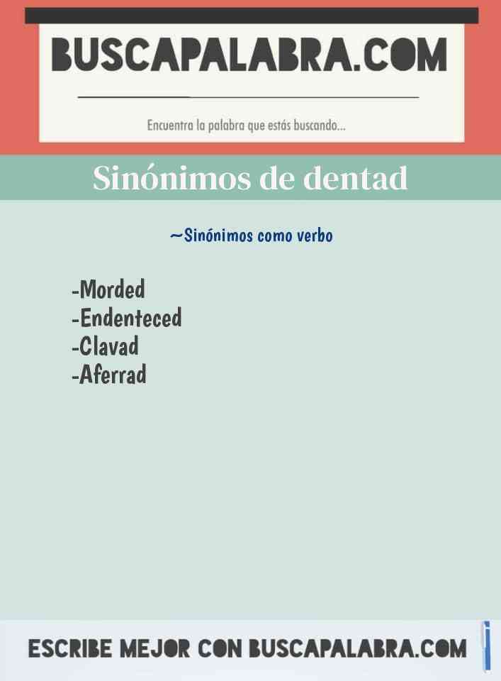 Sinónimo de dentad