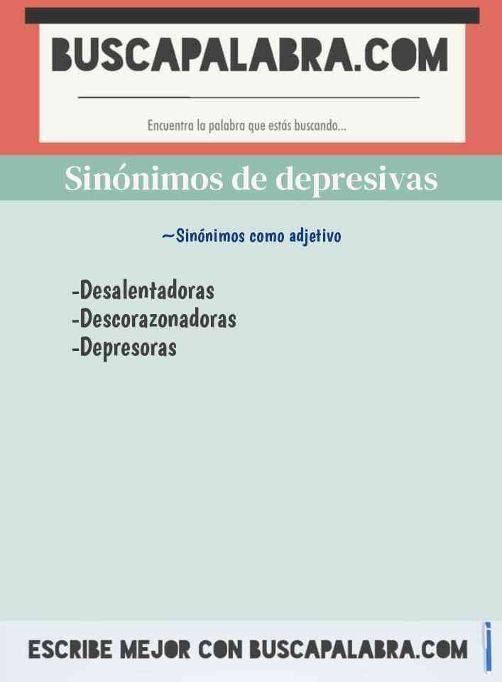 Sinónimo de depresivas