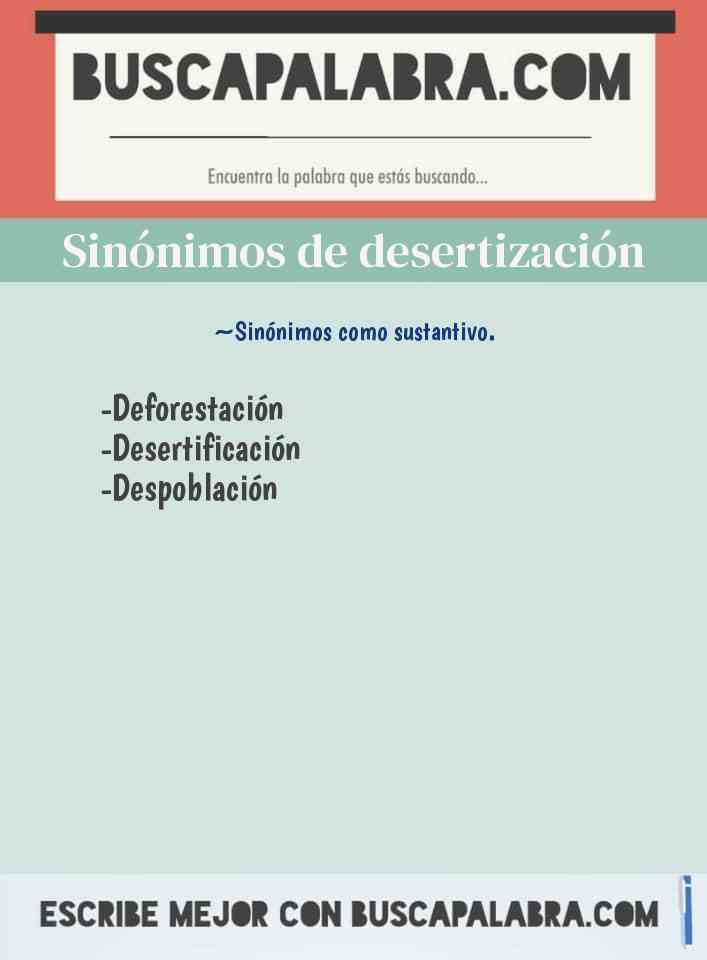 Sinónimo de desertización