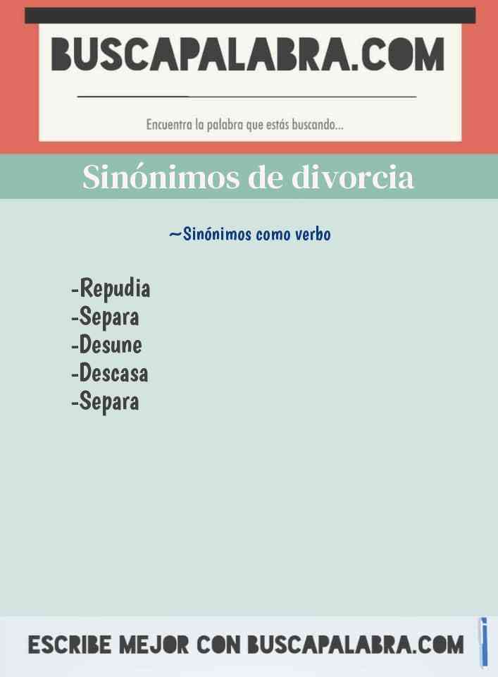 Sinónimo de divorcia