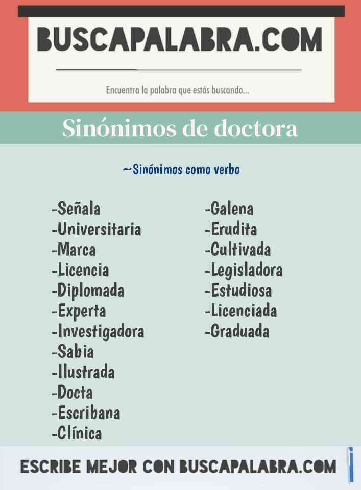Sinónimo de doctora