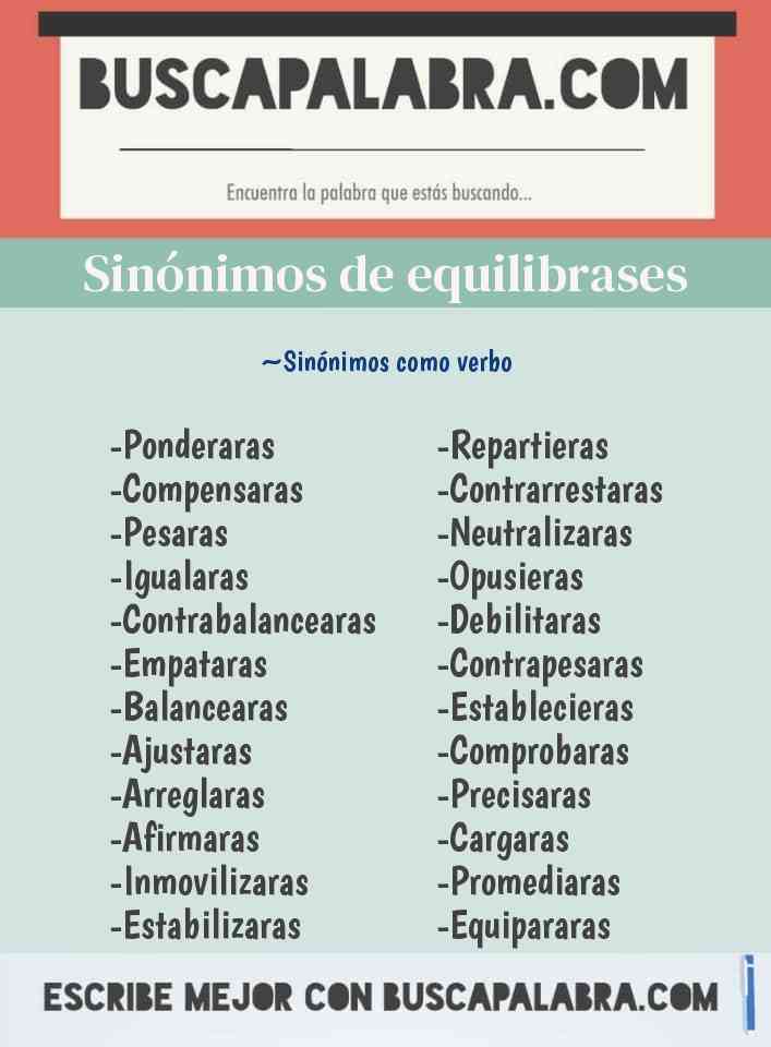 Sinónimo de equilibrases