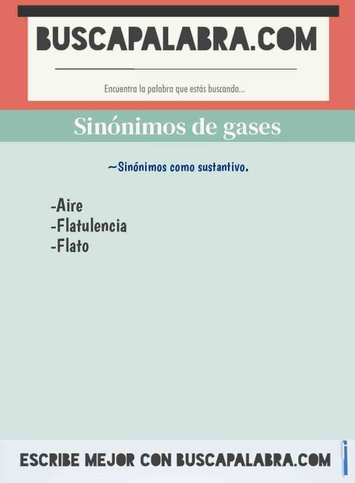 Sinónimo de gases